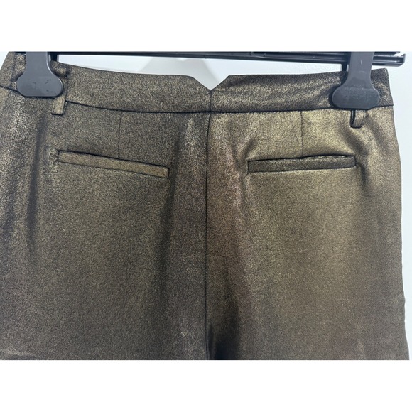 BCBGMAXAZRIA XXS‎ High Waist Metallic Gold Shorts Dressy Party - Picture 6 of 10